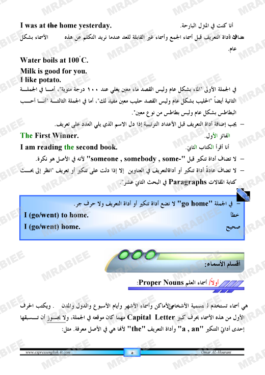 دورة متكاملة لقواعد اللغة الانجليزية للمبتدئين (الشرح باللغة العربية +امثلة+ اسلوب سهل وواضح) 5