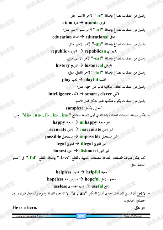 دورة متكاملة لقواعد اللغة الانجليزية للمبتدئين (الشرح باللغة العربية +امثلة+ اسلوب سهل وواضح) 3