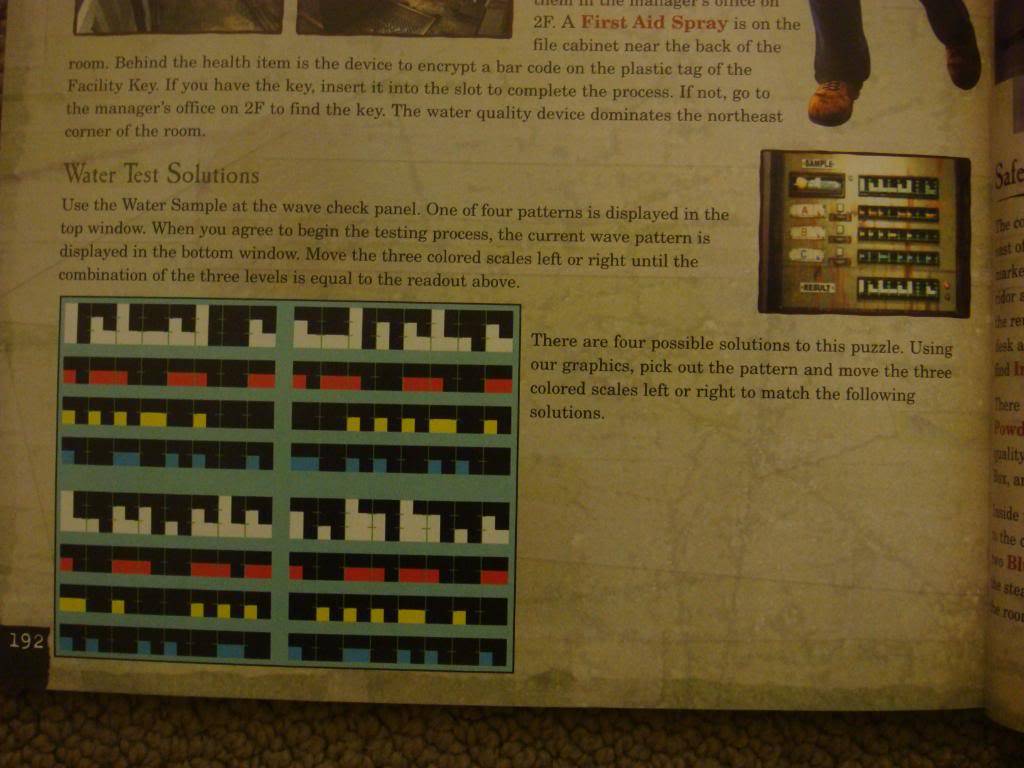 RE3 Water Puzzle. perfect help for it 002-9