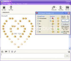 Y!M Heart Sender 2.05 – Gửi hình trái tim và những hình vui lạ trong Y!M Heart_l1