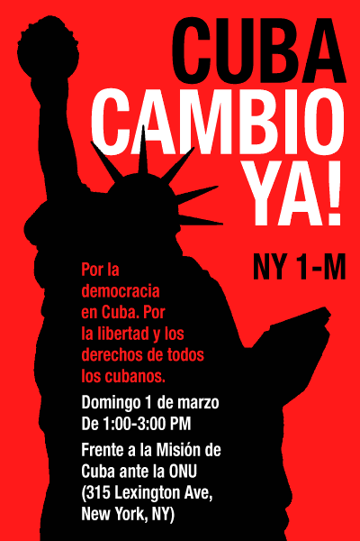 PROTESTA POR LA LIBERTAD DE CUBA EN NEW YORK Protesta_ny_400