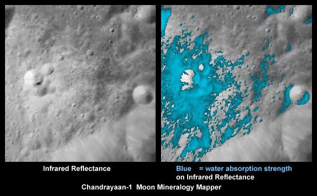 La NASA detectó agua en la Luna y Marte Aguaenluna