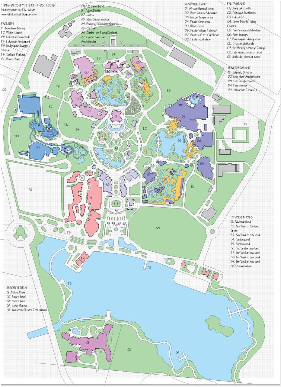 [Shanghai Disney Resort] Le Resort en général - le coin des petites infos  - Page 17 SDLmap2016