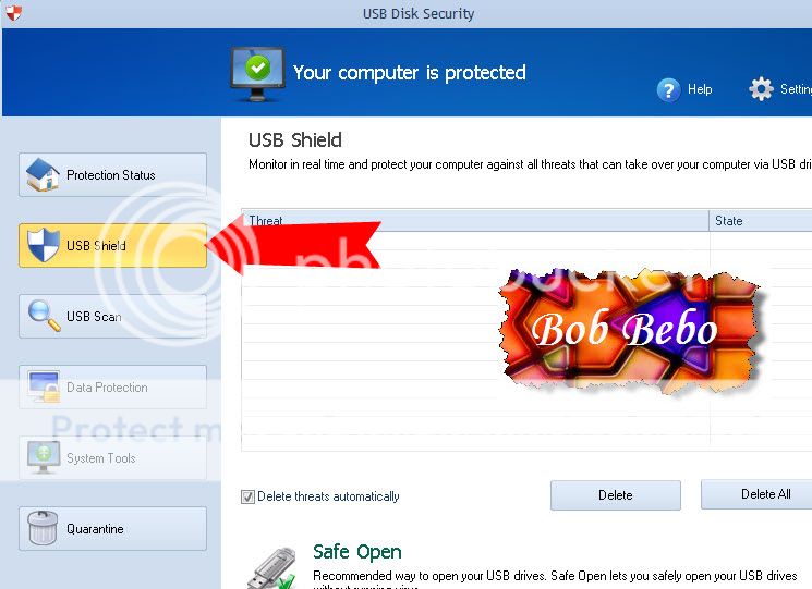 Usb disk security لحماية الفلاشة من الملفات الضارة أو من محاولة سرقة المعلومات منها 2-78