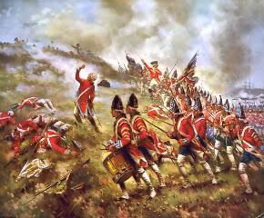 الحرب وريشه الرسام Battle_of_bunker_hill_by_Percy_Moran