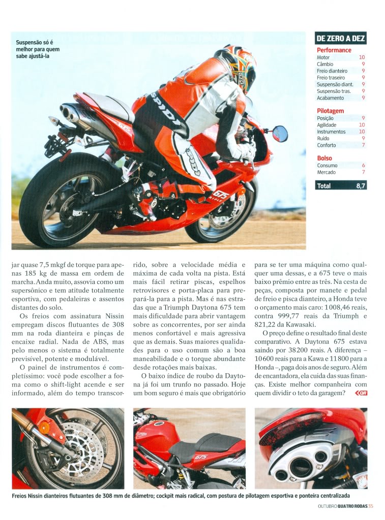 A Rainha entra na Roda  -  Revista Moto - outubro/2010 Pagina8