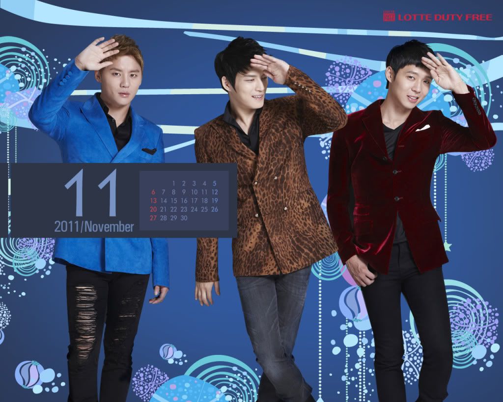 [Pics][28102011]  JYJ và Lịch tháng 11/2011 của Lotte Duty Free Ovrm