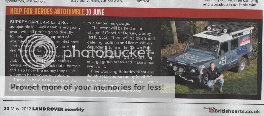 SURREY CAPEL 4X4 AUTO JUMBLE  SUNDAY 10th JUNE 2012 H4HAutojumbleLRM20may2012