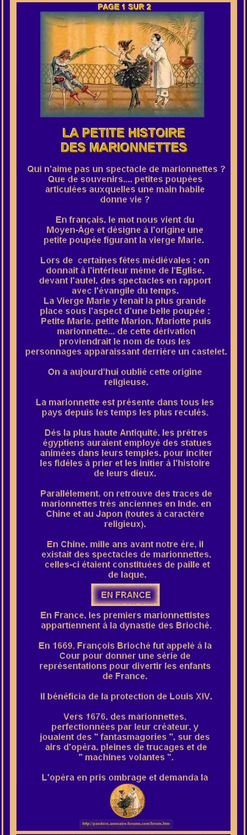 HISTOIRES DES MARIONNETTES B