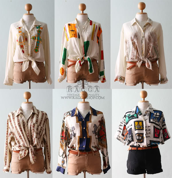 จำหน่ายเสื้อผ้ามือสอง เสื้อเชิ๊ต,เดรสแนว Vintage Originality กระโปรงทำงาน แบบเก๋ไก๋ไม่เหมือนใคร มีให้เลือกมากมาย ราคาไม่แพง ส่งฟรีคะ  Shirt4