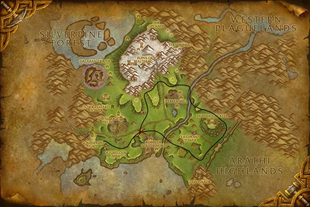 Worgen Threat WorldMap-HillsbradFoothills