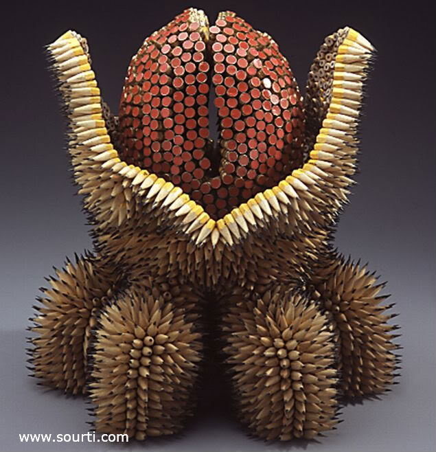 أشكال رائعة مصنوعة من الأقلام الملونة Pencils-sculptures-6