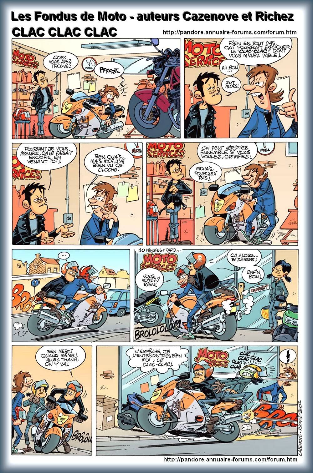 bande dessinée les fondus de moto clac clac clac  1X-11