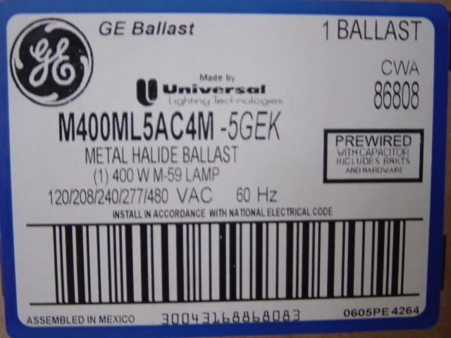 400 Watt M59 ballasts NIB 4 sale/ 54 T5 lamps NIB DSC04946