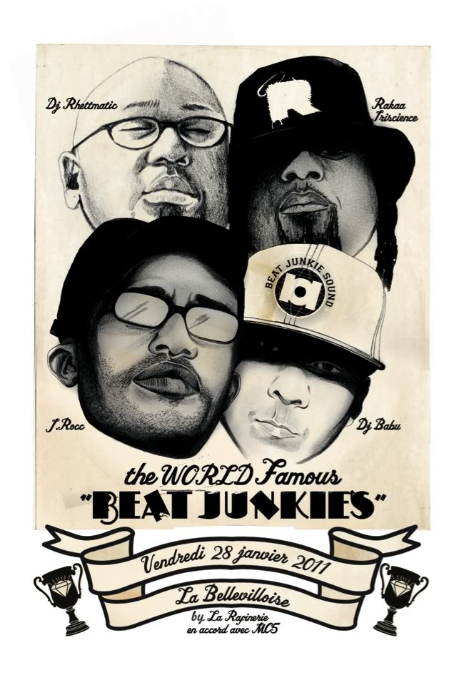 28/01 : THE BEAT JUNKIES & RAKAA @ La Bellevilloise Rectoworldfamousbeatjunkies-3