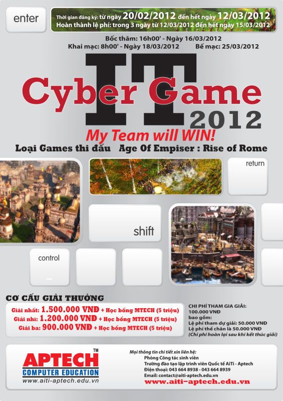 V.v..: Thông báo giải IT Cyber Game 2012 A32