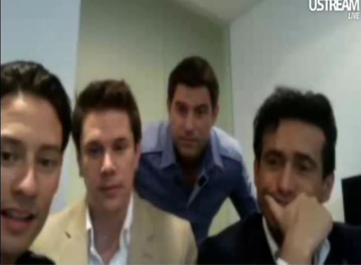 IL DIVO USTREAM WEBCHAT  8/3/2011  PICS BY Starstruck Dutch