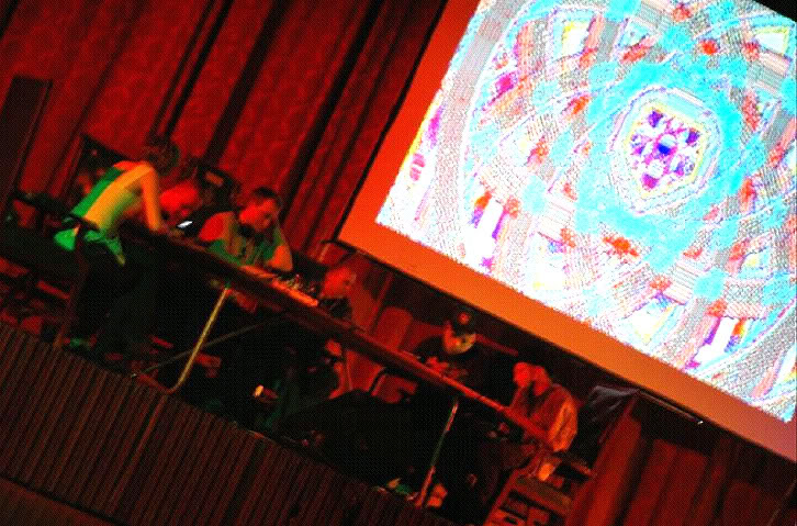 MIKRO ORCHESTRA GAMEBOY PERFORMANCE WITH DJ CONTORT AND HIP.P Guildhallgameboys2