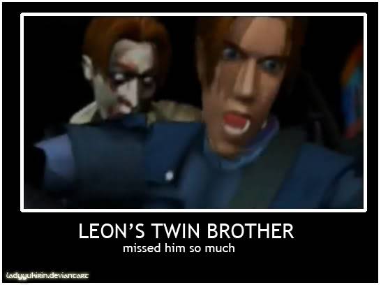 how meny of you noticed this in RE2 INTRO Leon__s_Twin_Brother_by_LadyYukirin