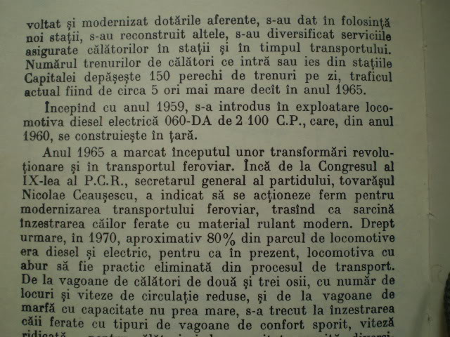 TRANSPORTUL FEROVIAR IN TIMPUL COMUNISMULUI (1945-1989) P9060038