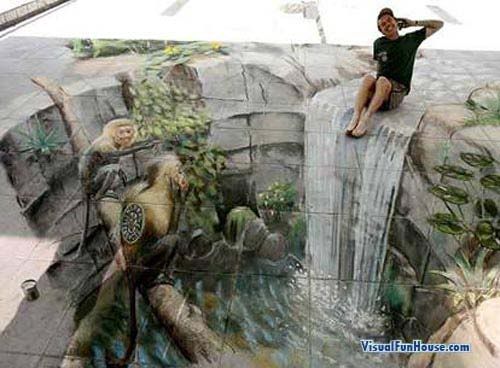 صور حقيقه 3d-monkeys-julian-beever