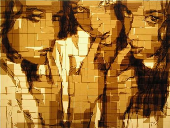 مارك خيسمان والرسم بالشريط اللاصق   The Adhesive tape paintings by Mark Khaisman A2