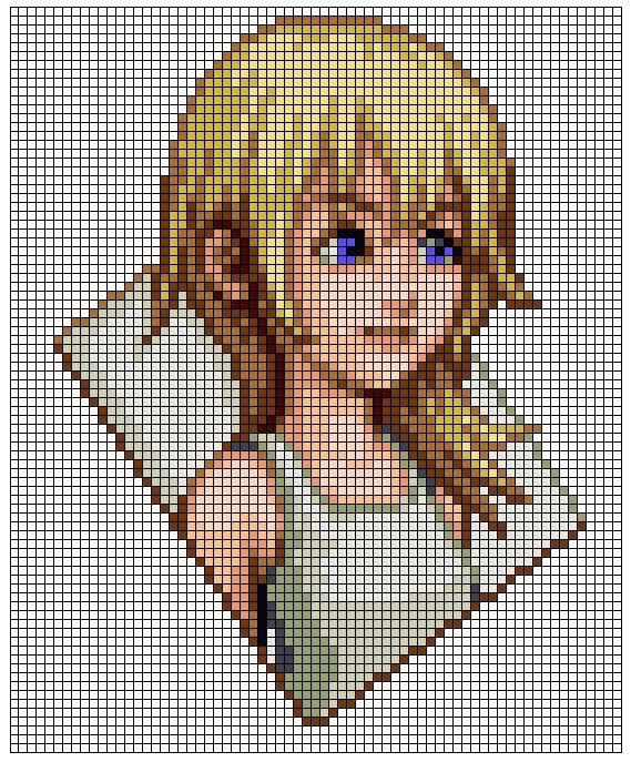 Kingdom Hearts Pixel Patterns NamineBust1