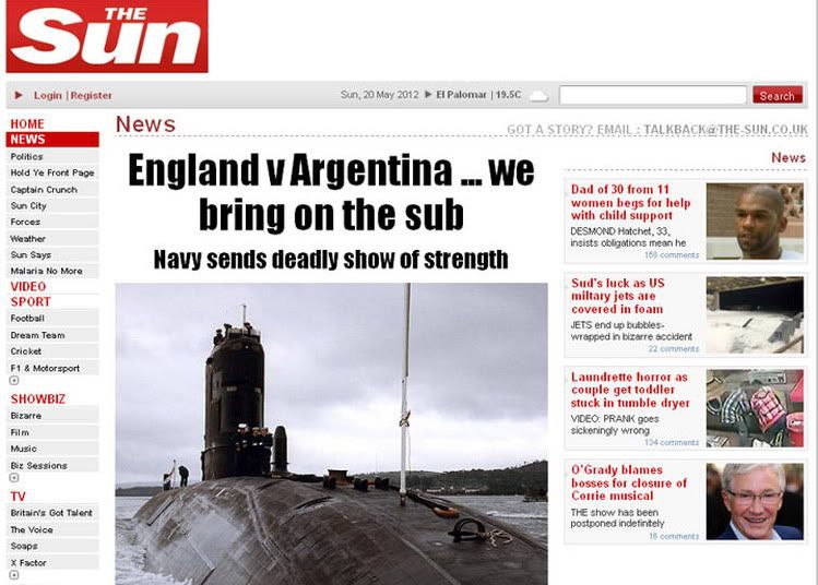 Planteos geopolíticos sobre Malvinas y el futuro. 1The-Sun-submarino-Inglaterra-Argentinallevamos