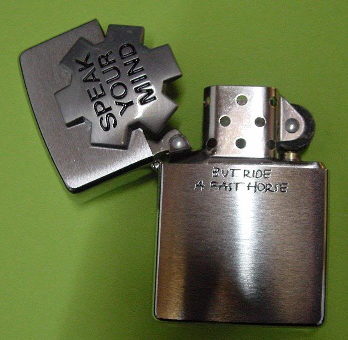 ZIPPO 100% BARU ORIGINAL U .S. A Speak_Your_Mind_Zippo375