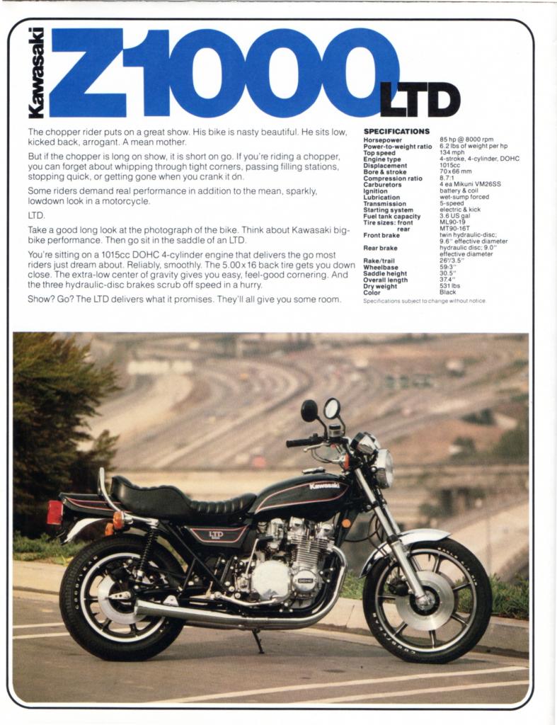 Brochures et Publicités sur les KAWASAKI KZ/Z   70/80'S Kawasakistreetmotorcycles418
