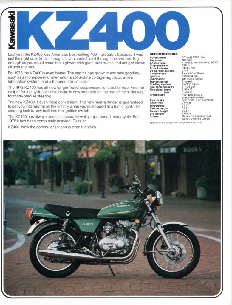 Brochures et Publicités sur les KAWASAKI KZ/Z   70/80'S Kawasakistreetmotorcycles424