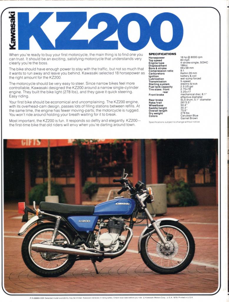 Brochures et Publicités sur les KAWASAKI KZ/Z   70/80'S Kawasakistreetmotorcycles427