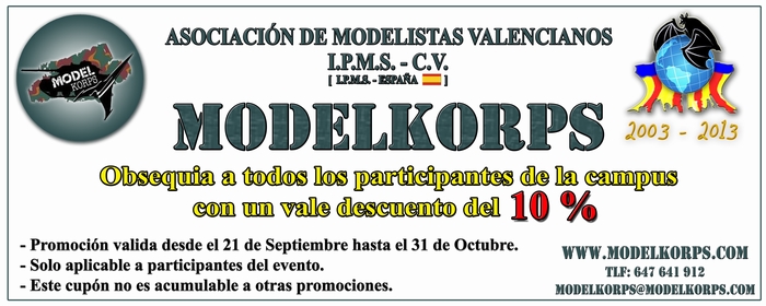 Campus de Modelismo 10º ANIVERSARIO - IPMS-AMV Asociación de Modelistas Valencianos TARJETADESCUENTOMODELKORPS-def_zps7d205691