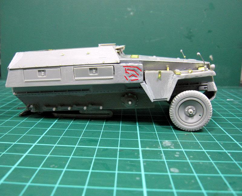 SdKfz 250/9 Neu 2cm Reconnaissance LTD 1/35 -Dragon 6106  Abolladura-2