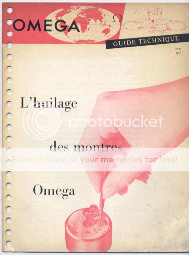 huiles huilage lubrification - La lubrification des Omega (Doc de 1957) Omegalub