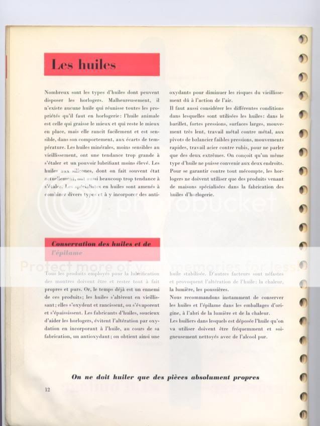 huiles huilage lubrification - La lubrification des Omega (Doc de 1957) Omegalub011