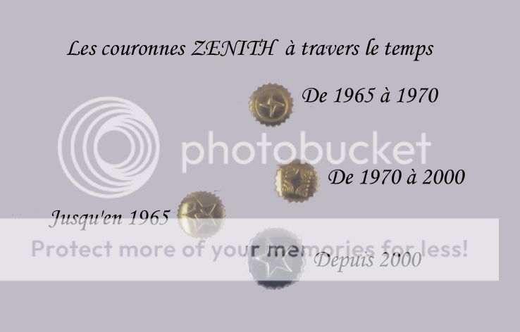 Les couronnes ZENITH à travers le temps ZENITHCouronnescopie