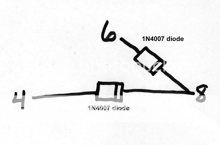 Poor man's solid state replacement rectifier for Dynaco ST-70, Mark II, Mark III or Mark IV Solidstatereplacementdiodes