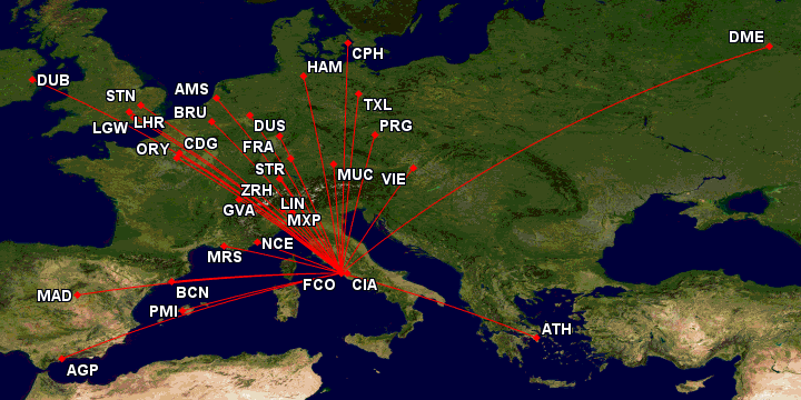 Italian Airlines News MapPFCO-AMSFCO-BCNFCO-BRUFCO-CPHFCO-DMEFCO-DUBFCO-DUSFCO-ATHFCO-FRAFCO-MUCFCO-GVAFCO-HAMFCO-LINFCO-LGWFCO-LHRFCO-STNFCO-MADFCO-AGPFCO-MXPFCO