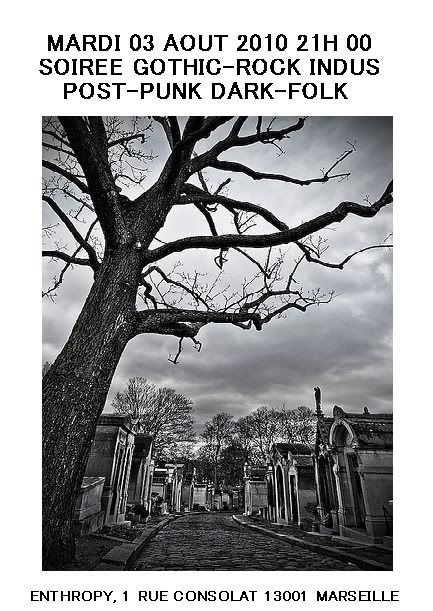 SOIREE GOTHIC - POST PUNK - DARK FOLK - INDUS à Marseille 03aout