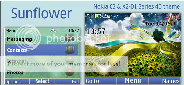 [share] Tổng hợp theme cực đẹp cho Nokia C3-00 & X2-01 Sunflower