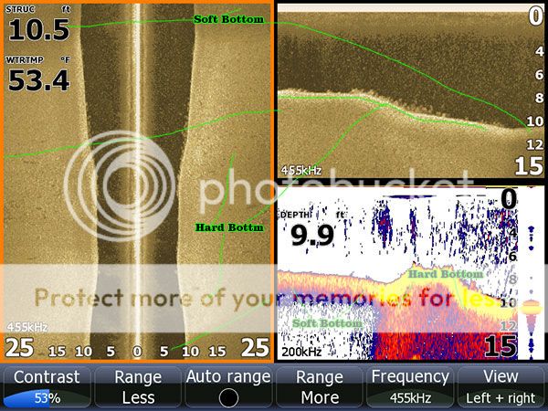 Harde bodem vinden mbv Sonar en StructureScan Hard-bottom-road-bed-screen-shot-explained_zpsbe96f55b