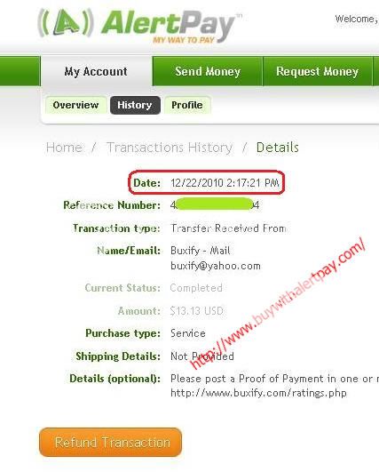 4o. Pago de Buxify - $13.13 Buxifypaymentdec-2010