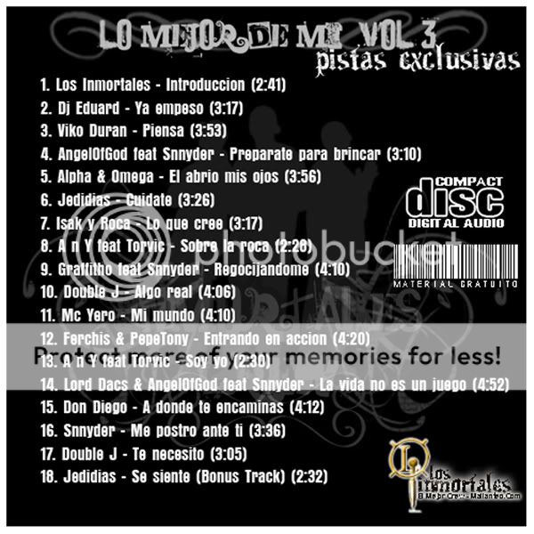 Los Inmortales Crew & Malianteo.Com Presenta: Lo Mejor De Mi Vol. 3 Cover4