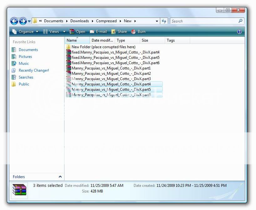 [TUT] Repairing Corrupted RAR Archives with Recovery Record 6_Move