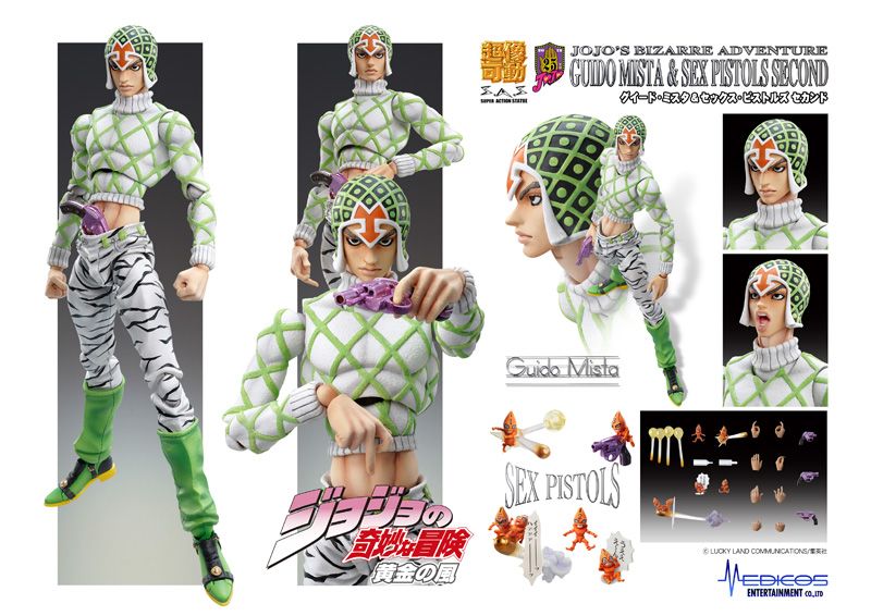 Super Action Statue: Jojo's Bizarre Adventure - Guido Mista & Sex Pistols -Reservas Abiertas- 01-36