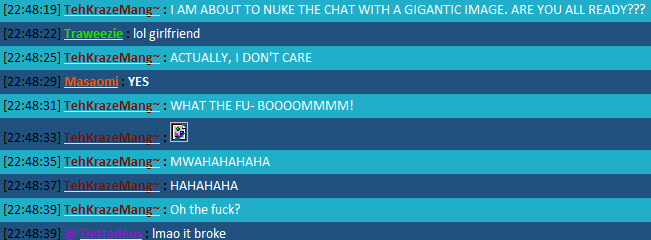 The New Chat FTW Thread Borked