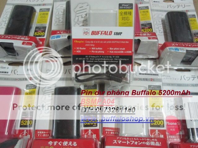 Pin dự phòng Buffalo 5200mAh BSMPA04 (Hàng Nhật). Giá 399k/cái 12_zps3d443135