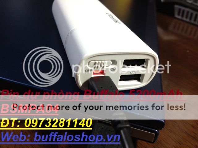 Pin dự phòng Buffalo 5200mAh BSMPA04 (Hàng Nhật). Giá 399k/cái 5_zpsa3f70add