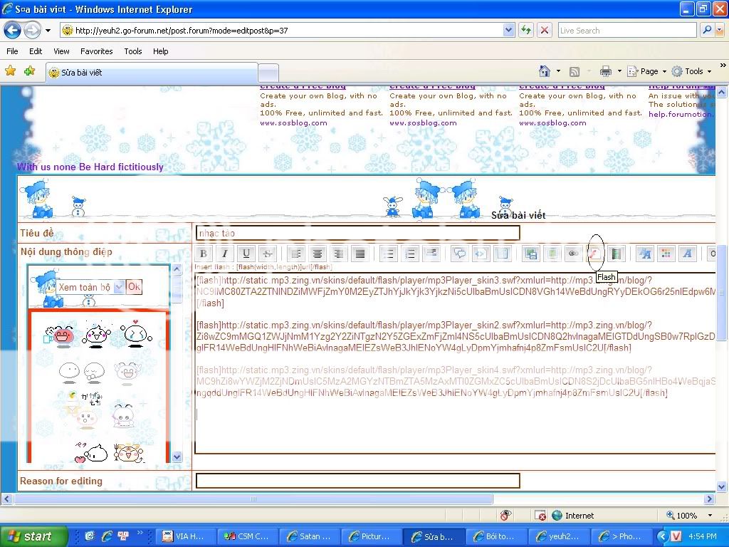 hướng dẫn post nhạc tại forum 1